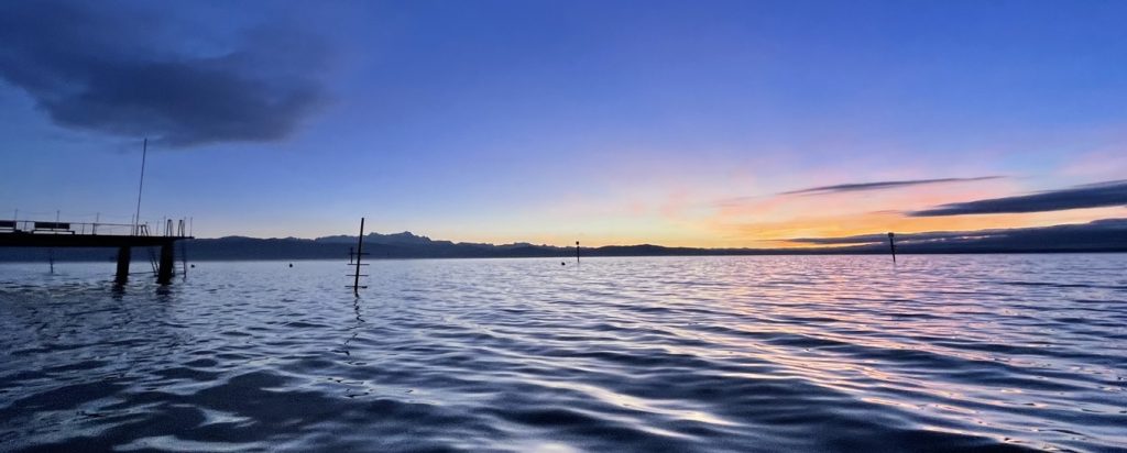 Lake Constance at sunset (Langenargen, Germany)