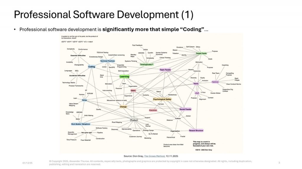Slide: "Professional Software Development (1)"